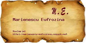 Marienescu Eufrozina névjegykártya